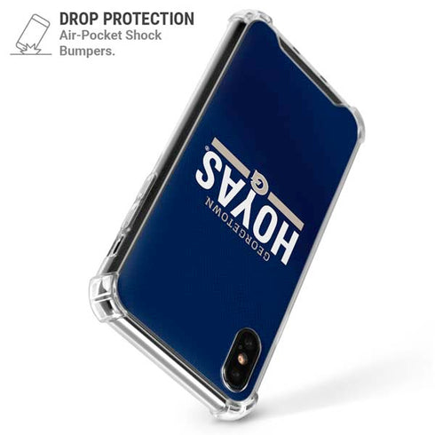 Georgetown University Hoyas Stripe iPhone XS Max Clear Case